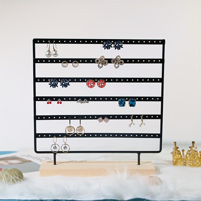Classic Stand Metal Jewelry Organizer Earring Holder With - Temu