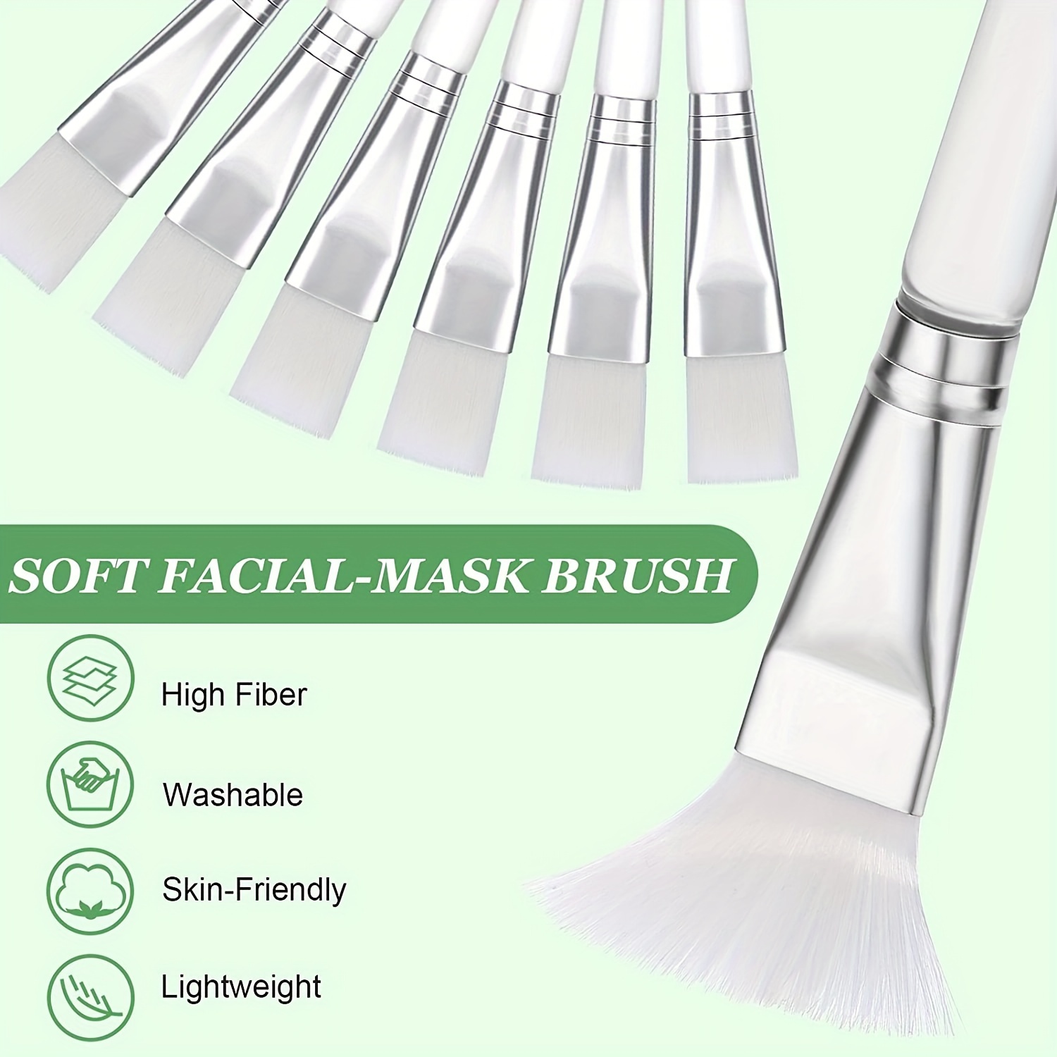 Facial Mask Brush Tool (Silicone Brush or Synthetic Nylon Bristles