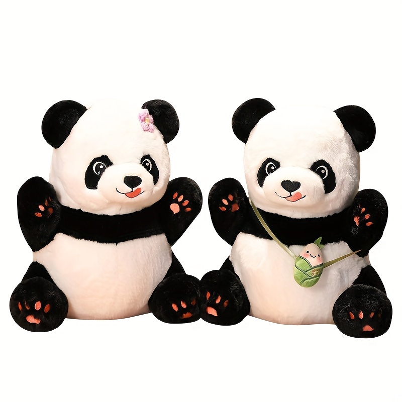 8 pouces mignon Panda peluche Squishy Animal cylindrique Oreiller corporel,  super doux Dessin animé Étreignant Jouet Cadeaux pour la literie, Enfants  dormant Oreiller Kawaii