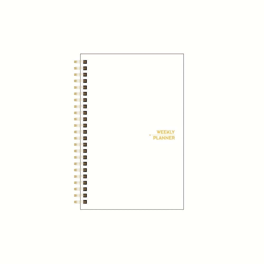 1pc Planner Settimanale E Giornaliero Quaderno A Spirale Piano Giornaliero  Bianco Appuntamento Accademico Libro 52 Settimane Agenda Diario Per