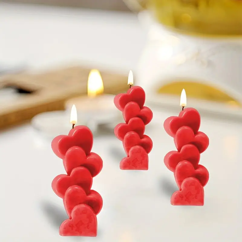 3d Heart And Flowers Candle Aromatherapy Silicone Mold - Temu