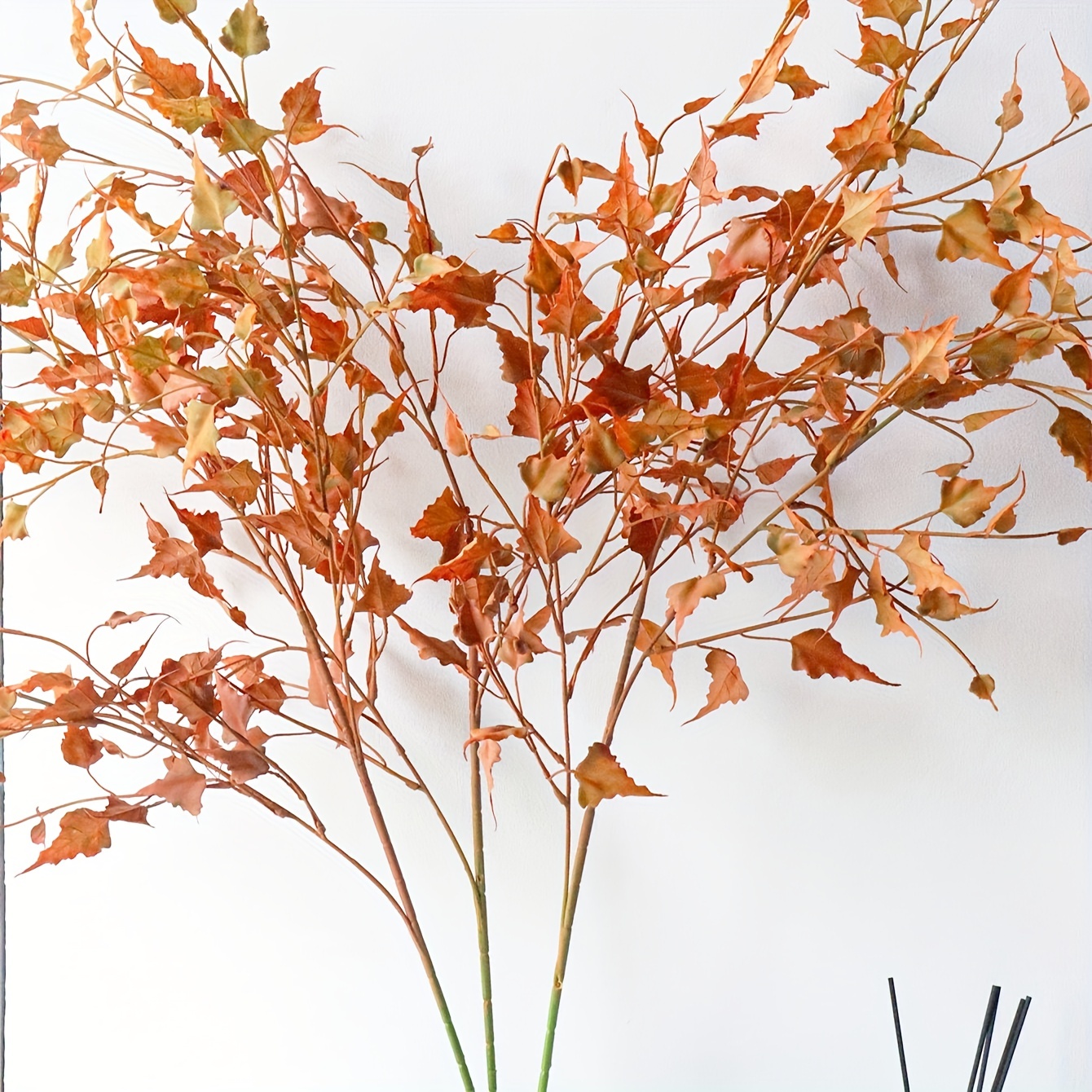 

1pc Artificial Fake Fall Plants, Fall Maple Leaves Stems, Autumn Flowers Branches Greenery Stems For Thanksgiving Table Centerpiece Home Decor, Vase Party Wreath Garden Decor