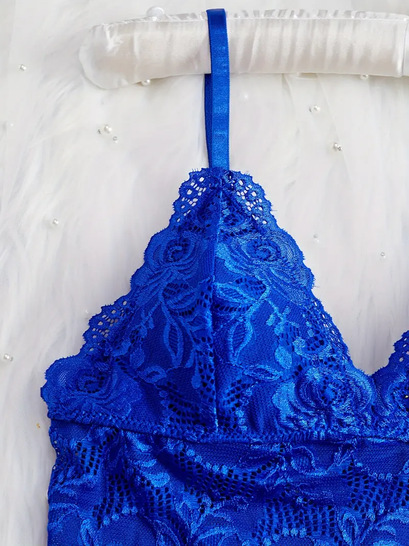 Royal Blue Lace Lingerie Set