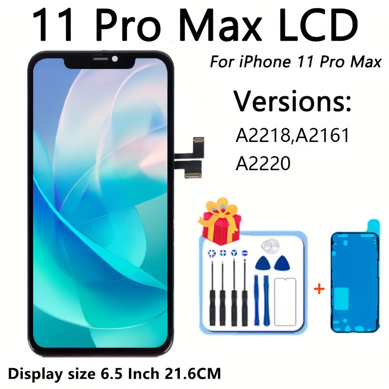 Reemplazo de pantalla OLED para iPhone Xs Max, pantalla táctil 3D de 6.5  pulgadas, no digitalizador LCD con kit de herramientas de reparación