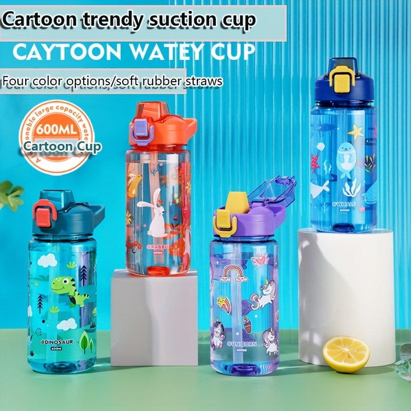 480ML Kids Water Cup Water Bottle Cartoon Patterns Print Water Cup