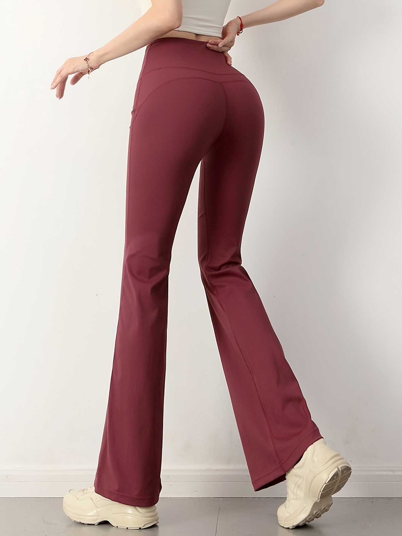 Buy Balance Collection Womens Emilia High Rise Pocket Bootcut Yoga Pant at  Amazonin