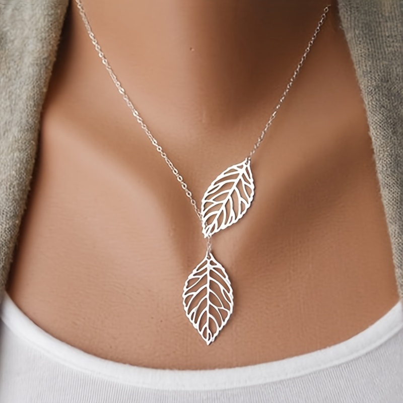 Ethnic Style Women's Necklace — Alloy Ring Design with Bar Pendant