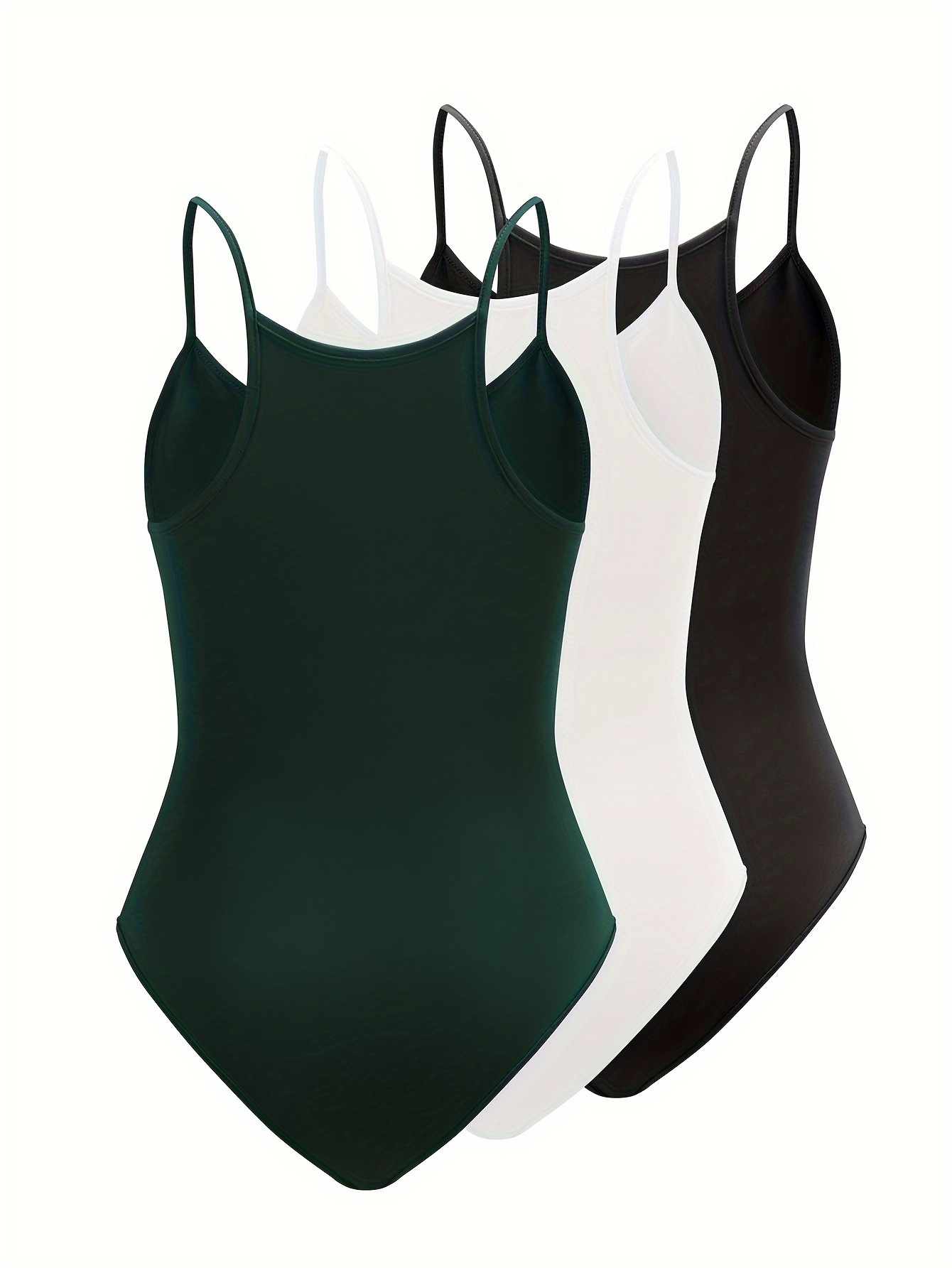 Fashion Sleeveless Bodysuit - 3 Pieces