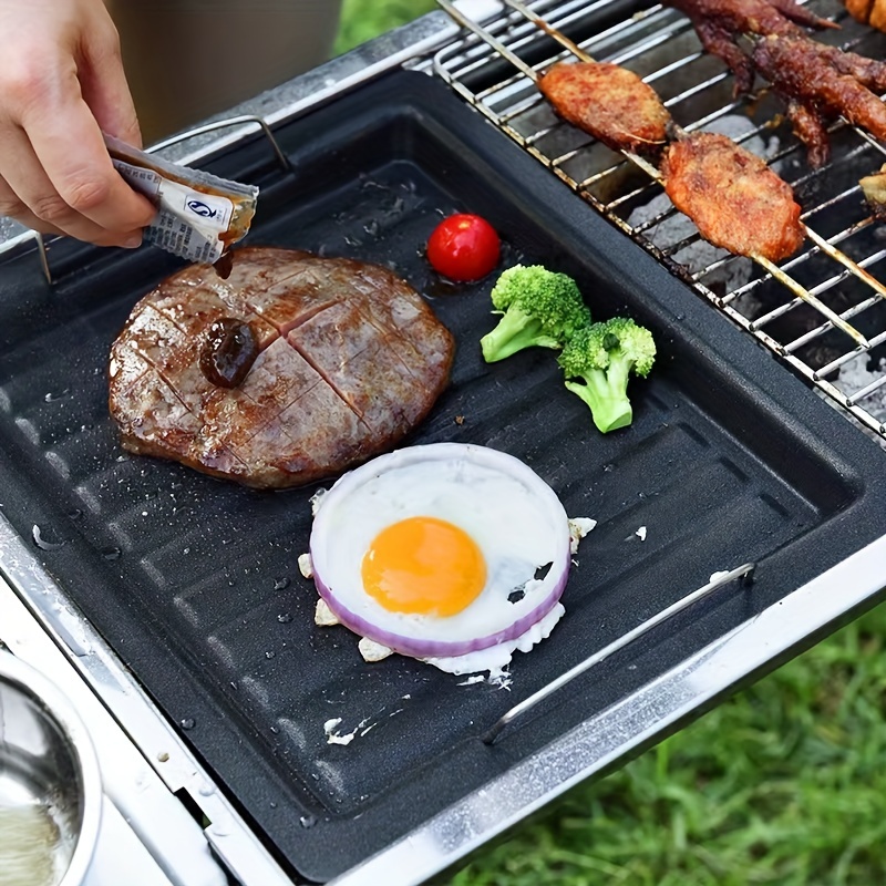 Bbq Pan, Barbecue Stove Pan, Grill Steak Plate, Household Non-stick Smokeless  Bbq Pan, Grill Steak Teppanyaki Plate, Barbecue Utensils, Barbecue Tools,  Kitchen Accessories - Temu