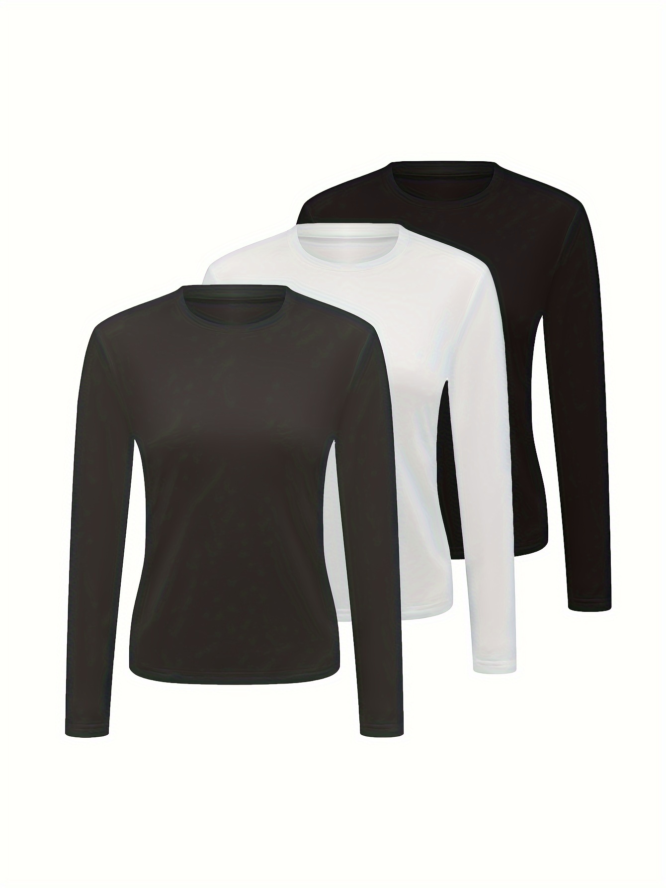 Solid Thermal Underwear Tops Soft Comfortable Long Sleeve Temu