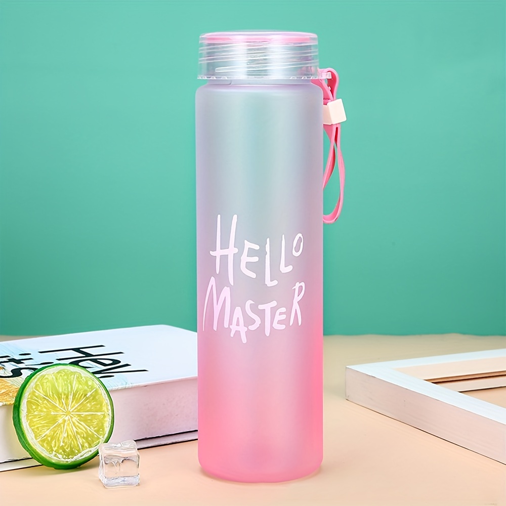 1pc Gradient Matte Large Capacity Plastic Water Bottle