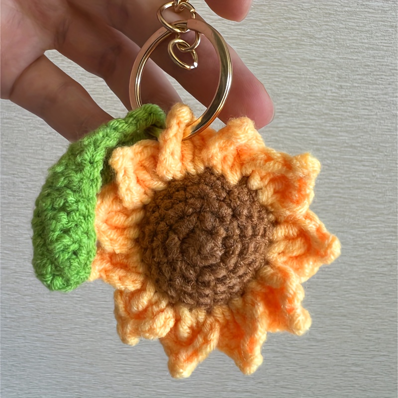 Sunflower Keychain Crochet Pattern