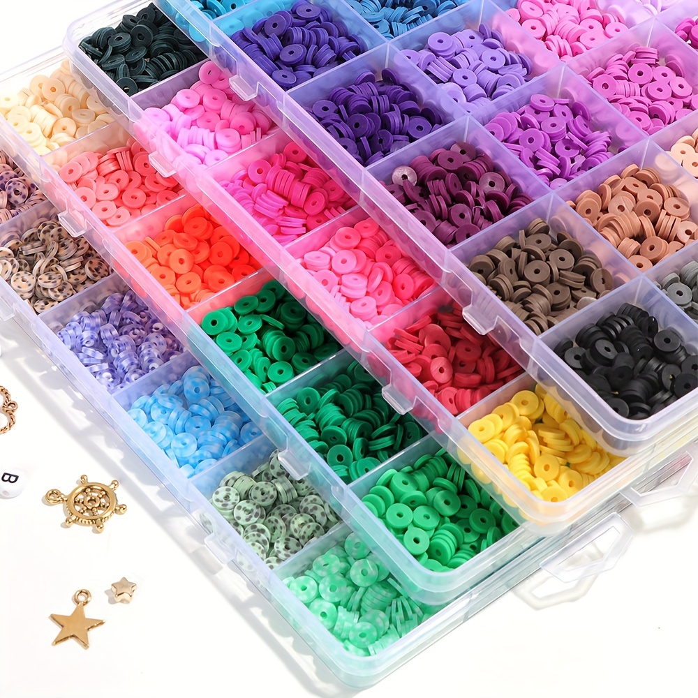 9600Pcs Clay Beads for Bracelet Making Kit, 96 Colors Polymer