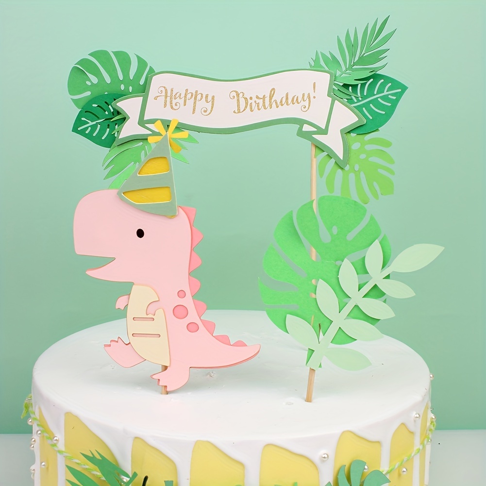 26pcs Tema Cumpleaños Dinosaurio Digital Verde Decoración - Temu Spain