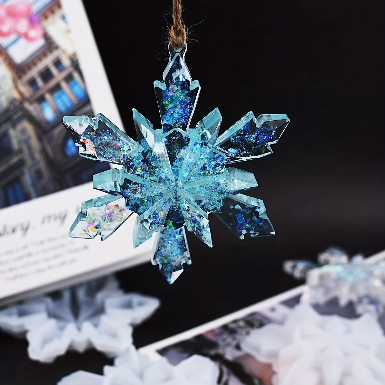 China Factory DIY Snowflake Wind Chime Making Kit, Christmas Theme,  Including Silicone Molds, Nylon Monofilament Fishing Line, Plastic Beads,  Aluminium Tubes 10~235x0.2~178x0.2~11mm in bulk online 