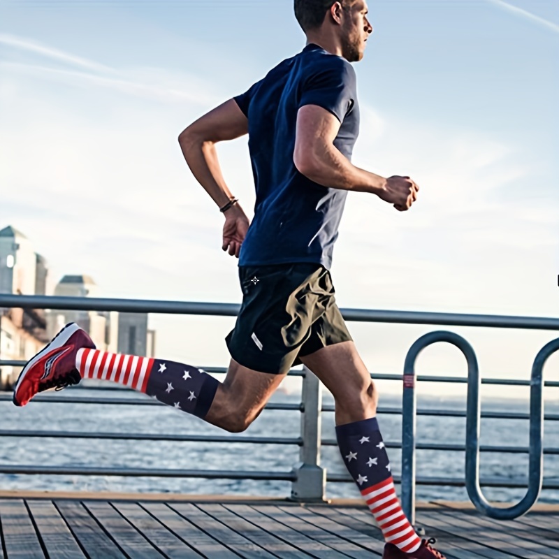 4 Pares De Calcetines Elásticos Transpirables Para Hombres Y Mujeres,  Calcetines Deportivos De Algodón De Compresión Para Correr Al Aire Libre  Ciclismo Senderismo - Temu