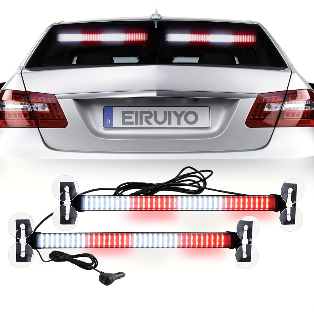Luz estroboscópica LED, 12 V/80 luces de advertencia ámbar, luz de  emergencia intermitente con imán para camiones y vehículos