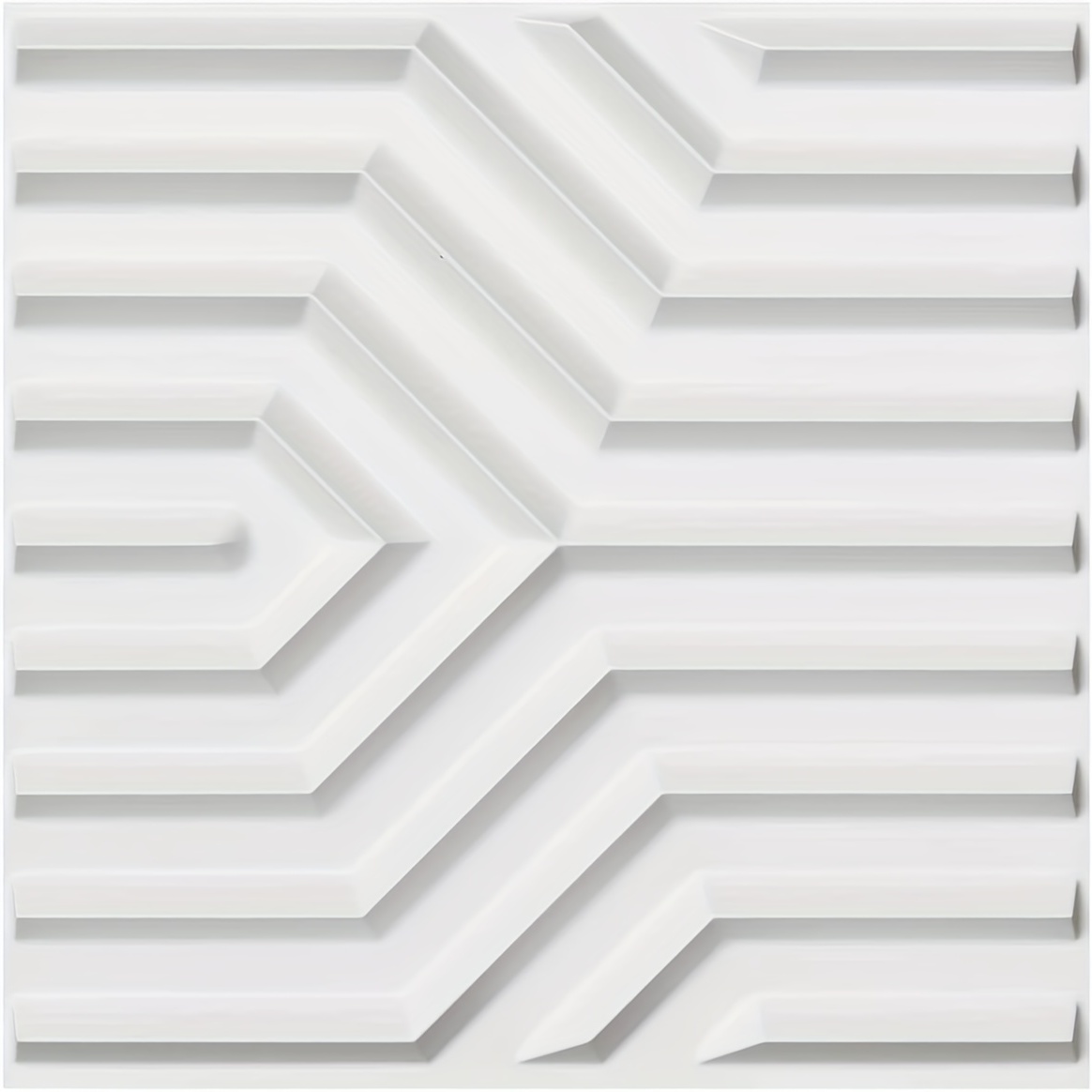 12 Pannelli Parete 3d In Pvc Bianco Opaco Linee - Temu Italy