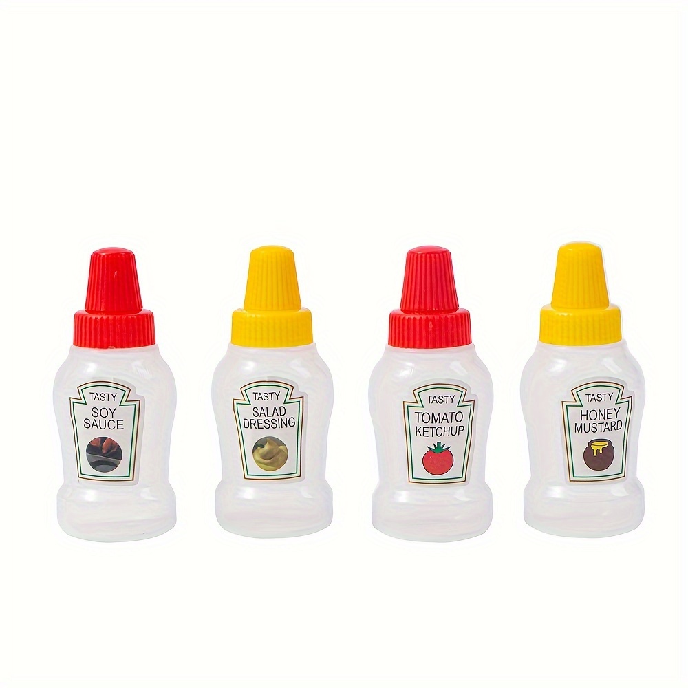 4PCS-Portable Mini Squeeze Bottle Sauce Ketchup Bottle Squeeze Jar