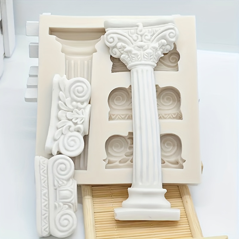  3D Candle Mold Retro Roman Column Shape Baking and Making Soap  Wax Cake Mousse Mold Handmade Craft Gift for Handmade soap molds Silicone  Shapes : Arts, Crafts & Sewing