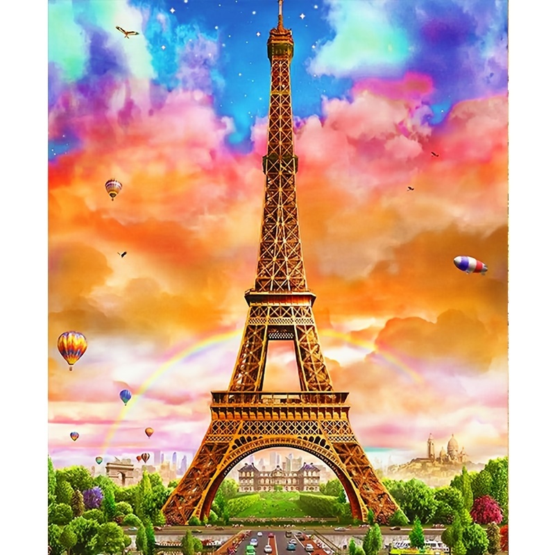 Torre Eiffel Diy 5d Kits de pintura de diamantes para adultos