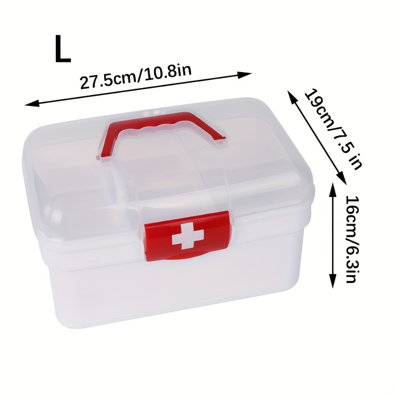 Boîte de rangement en plastique pour médicaments et premiers