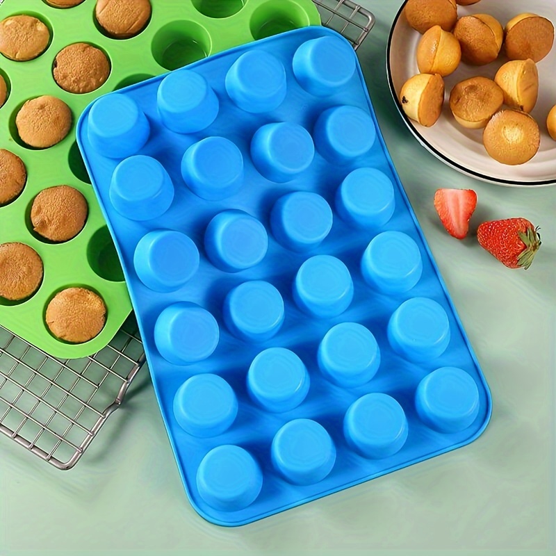 Eoonfirst 12 Cups Silicone Muffin Pan - Nonstick Bpa Free Cupcake