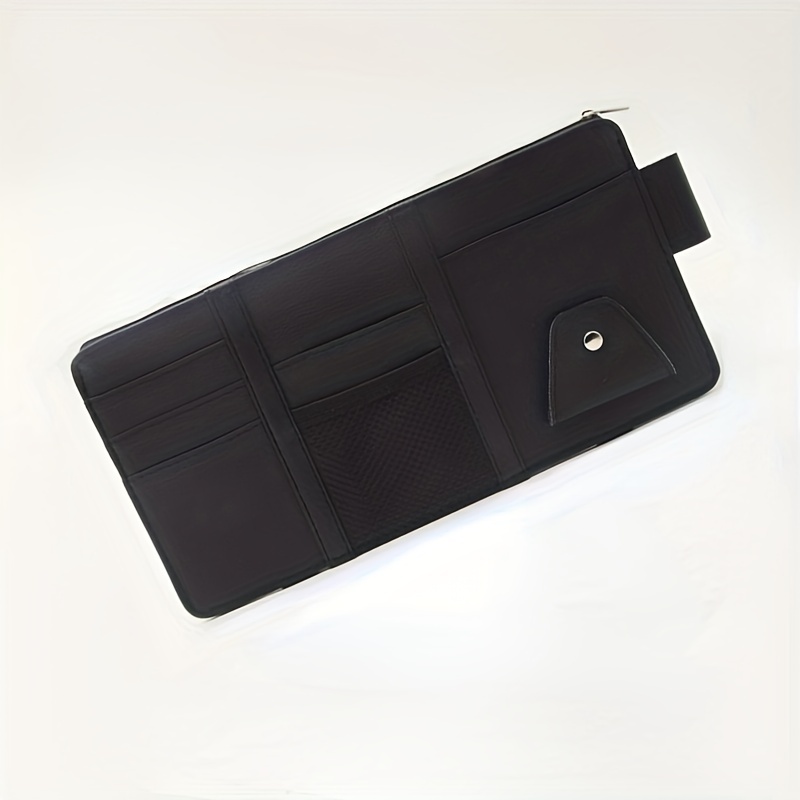 LAMPA praktischer Universal Sonnenblenden Organizer mit Gummi Riemchen  schwarz, 35x14 cm, Auto Mehrzweck Tasche