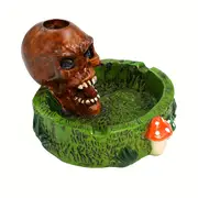 1pc personalized ashtray skull crocodile ashtray household decorative astray ashtrays for home hotel bar office fancy gift for men women christmas gifts halloween gifts details 4