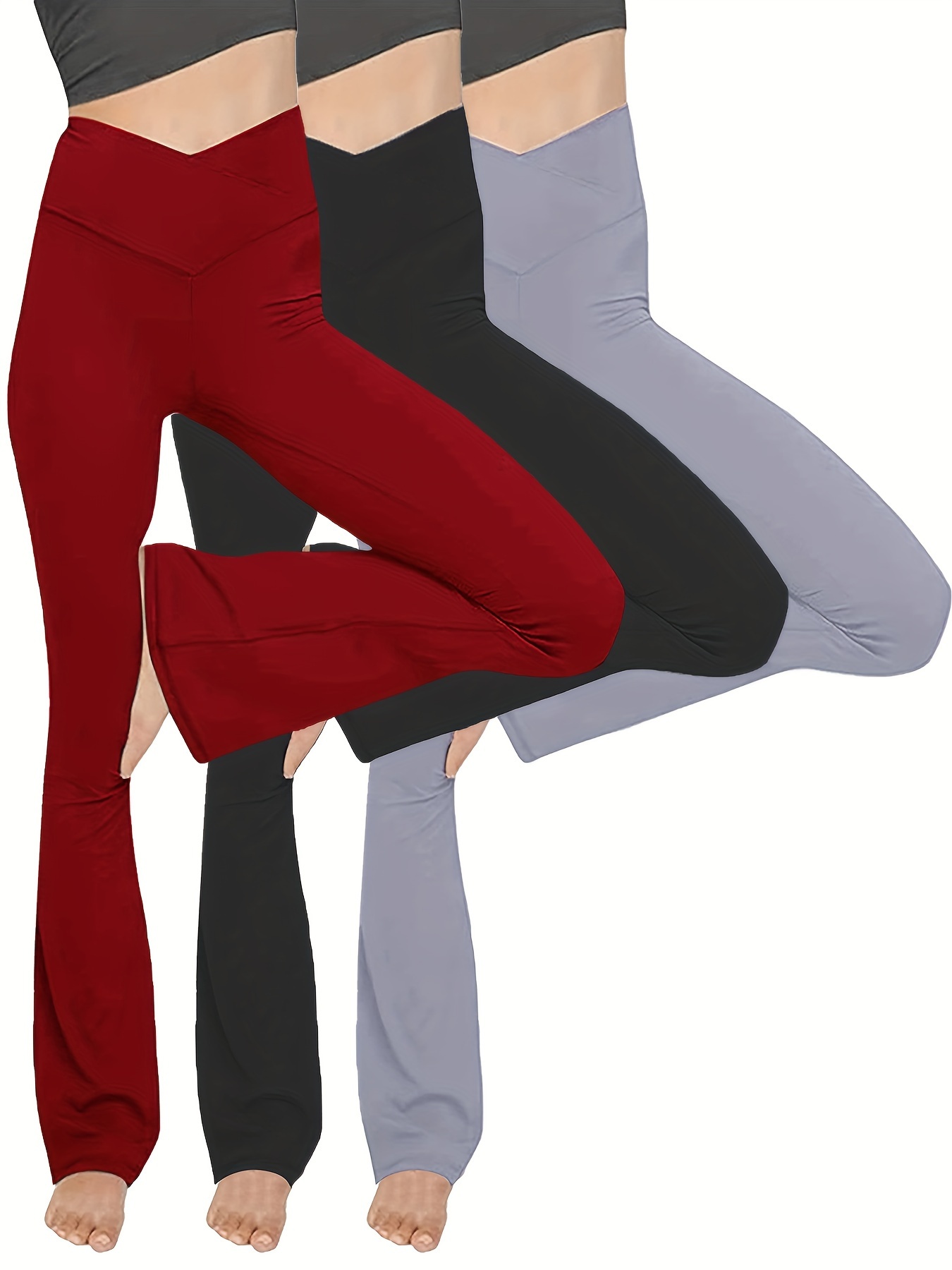  Vohawsa Women's Cutout Ripped Yoga Pants High Waisted