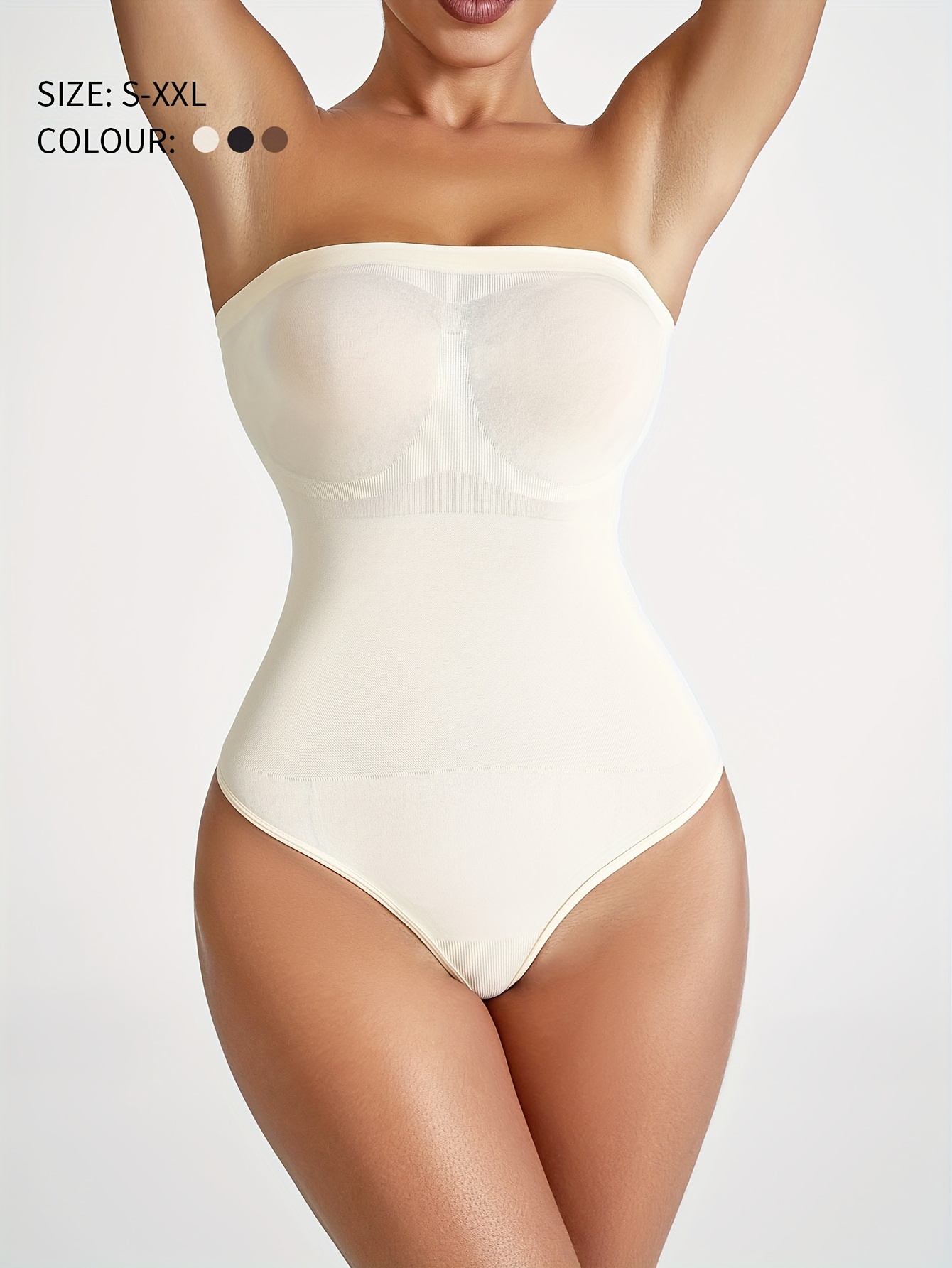 Thong Shapewear Bodysuit for Women Tummy Control Backless Body