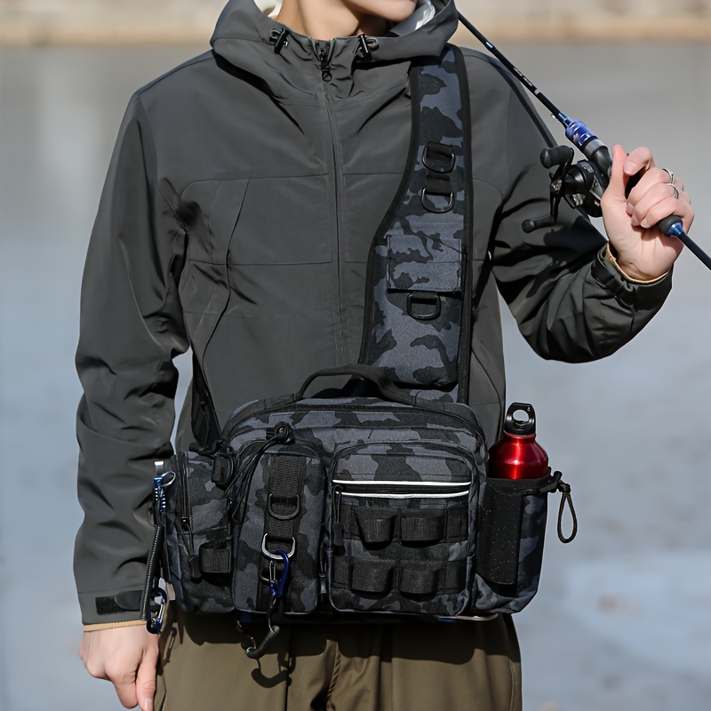Outdoor Bags Fishing Rod Holder Backpack for Men Waterproof Pouch Storage  Cross Body Sling Bag Military Lure 231129