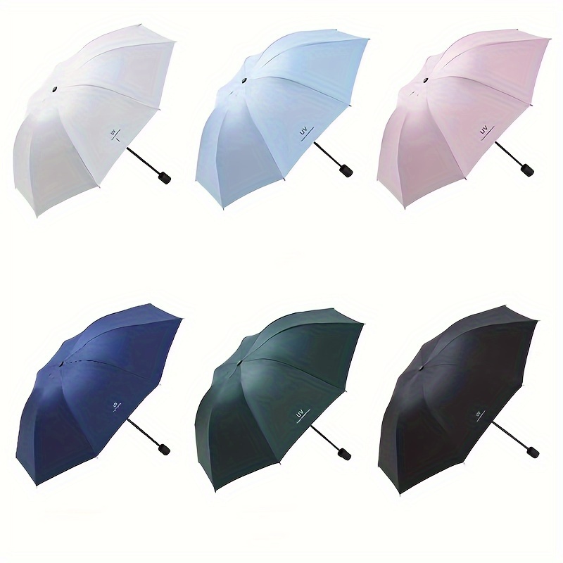  Fácil de llevar en casa, mini paraguas de bolsillo para lluvia,  para mujer, resistente al viento, duradero, 5 sombrillas plegables,  protector solar portátil, sombrilla para mujer, adecuado para días  lluviosos y