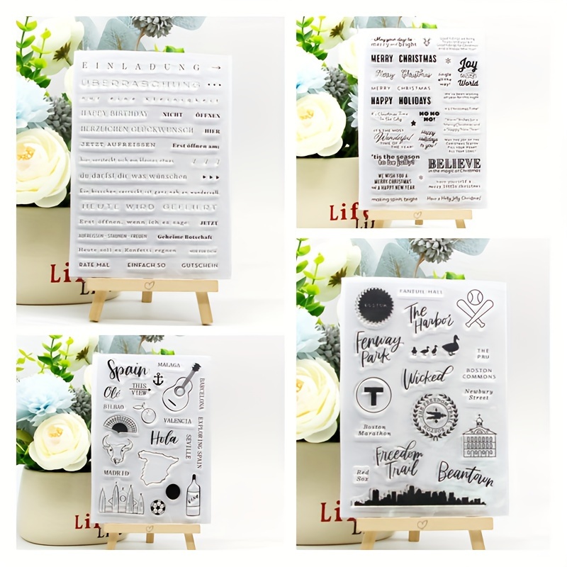 Spanish Quotes Clear Stamps Word Scrapbooking Silicone Transparent Stamp  Diy 1pc