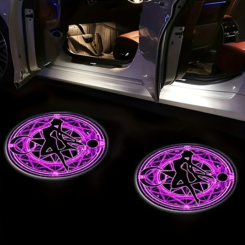 2x Cute Wireless Courtesy Car Door Led Lights Hello Kitty Logo Shadow  Projector 