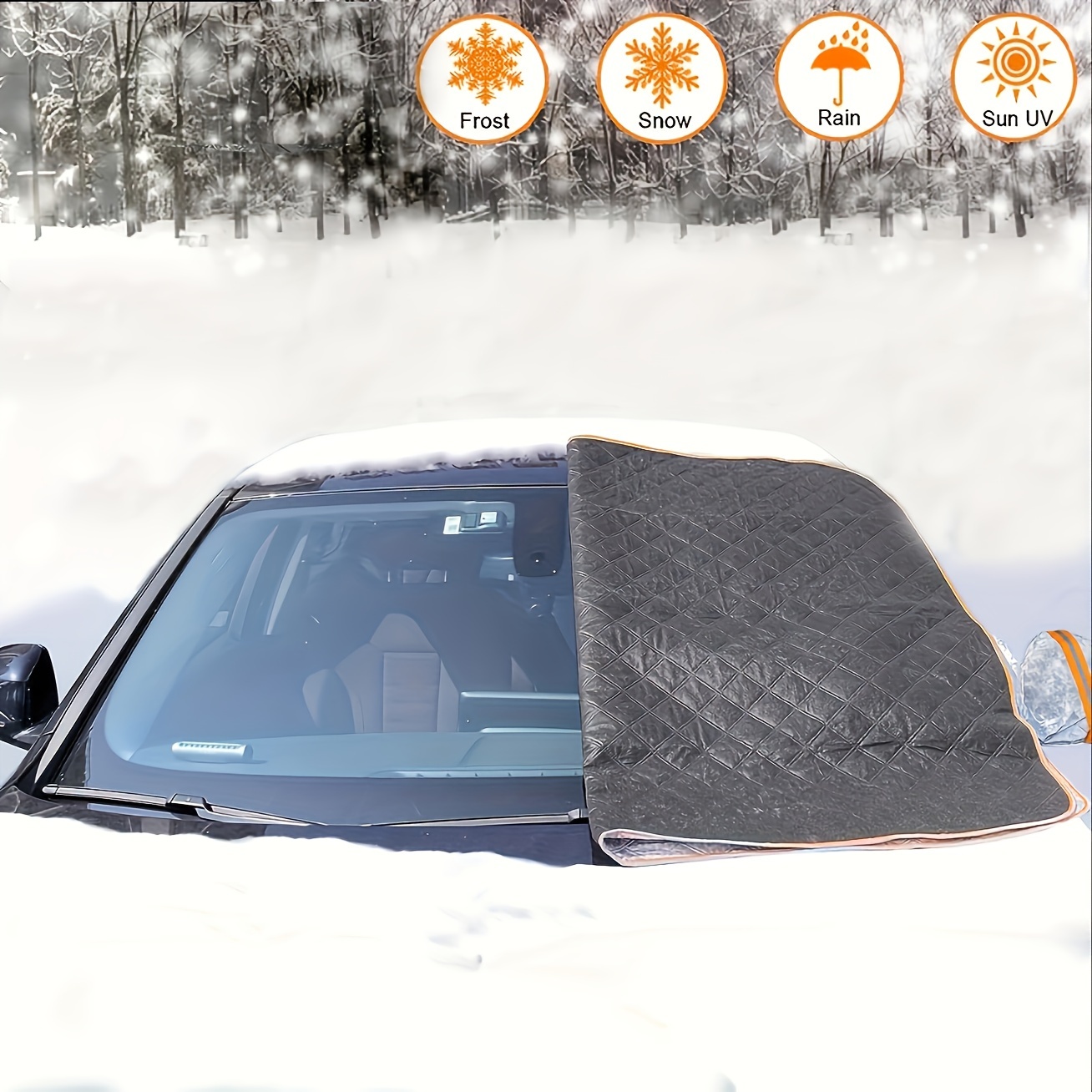 Car Windshield Snow Cover Side Mirror Cover 4 Layers Winter - Temu United  Kingdom
