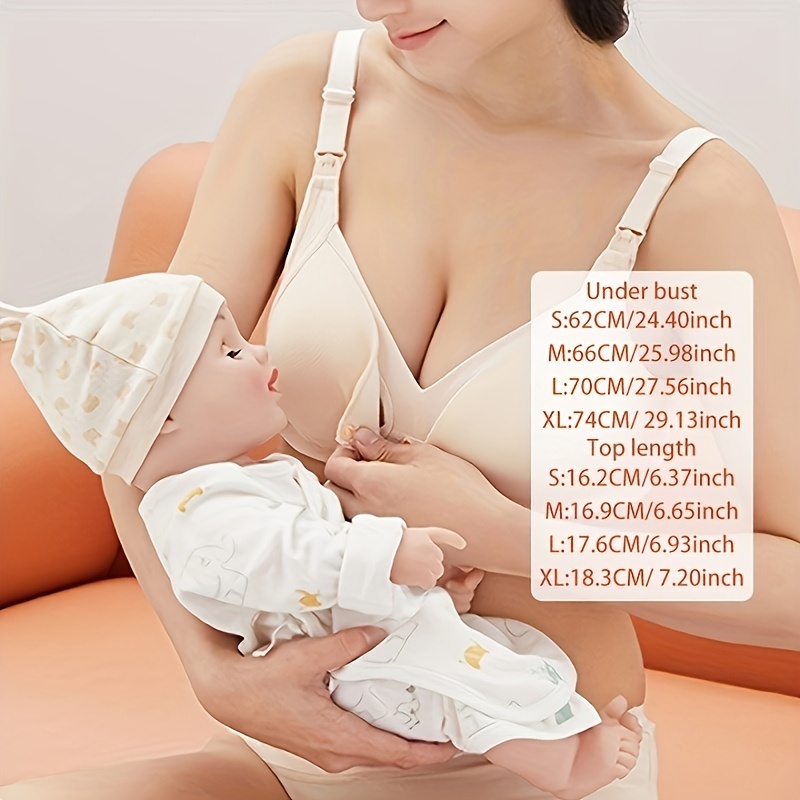 Maternity Cotton Breastfeeding Bra Buckle Front Nursing - Temu