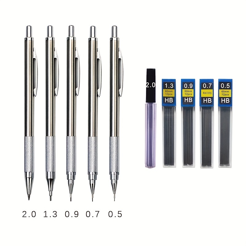 2b/hb Metal Mechanical Pencil Art Drawing Design Pencil Lead - Temu