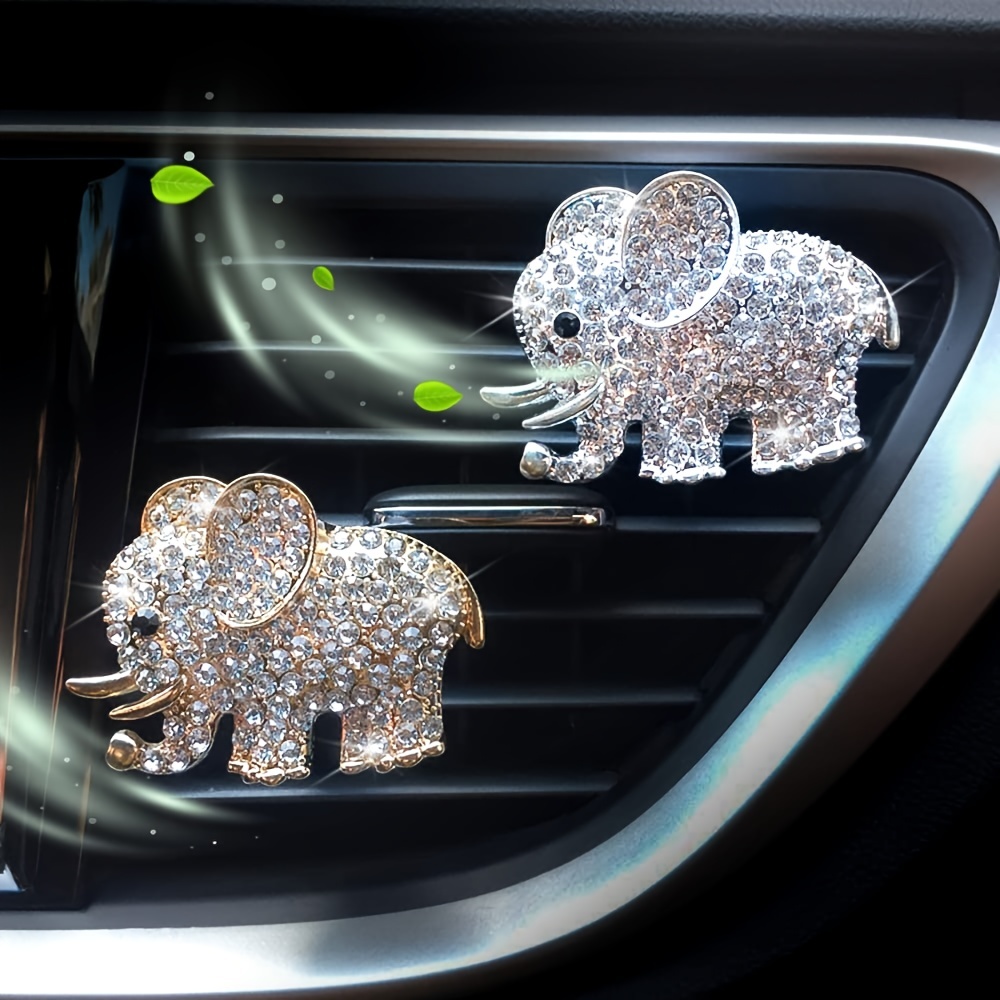 1pc Crystal Elephant Car Air Freshener Vent Clip Car Diffuser Rhinestone  Owl Car Decoration Car Interior Bling Women's Car Accessories