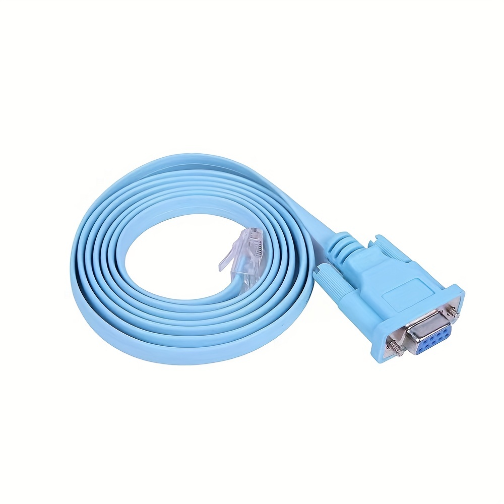 Computer Router Switch Rj45 To Rs232 Connection Cable Blue Network