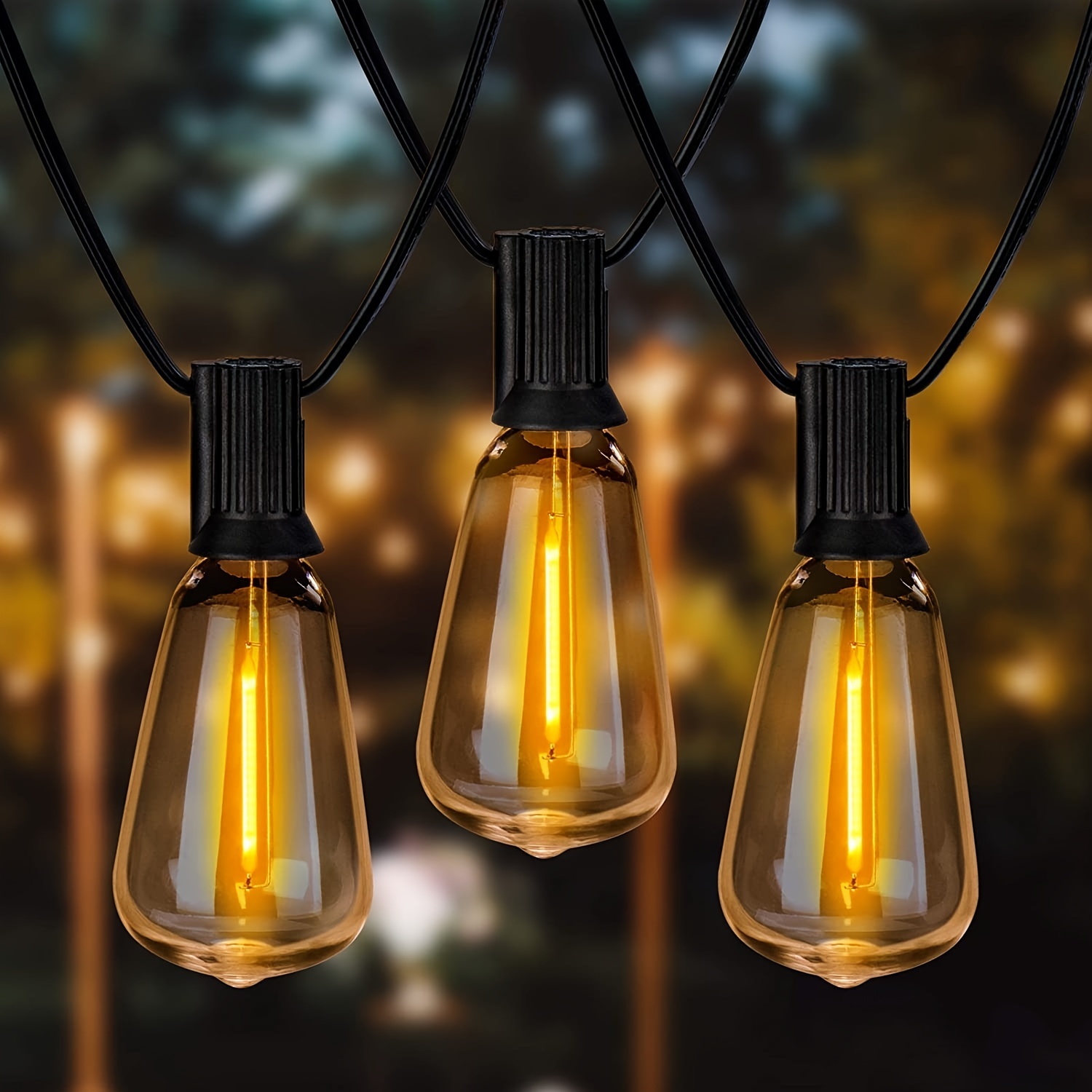 Guirlande Lumineuse Ampoules G40 Eclairage avec Prise 25 Ampoules 7,6 M  Électrique Étanche pour Balcon Jardin Fête De Mariage Décoration De Noël  Blanc