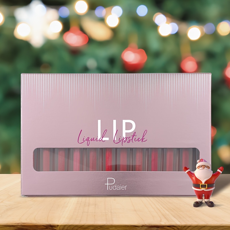 6 Colors Glitter Lip Gloss Set Shimmer Lip Stain Moisturizing Liquid