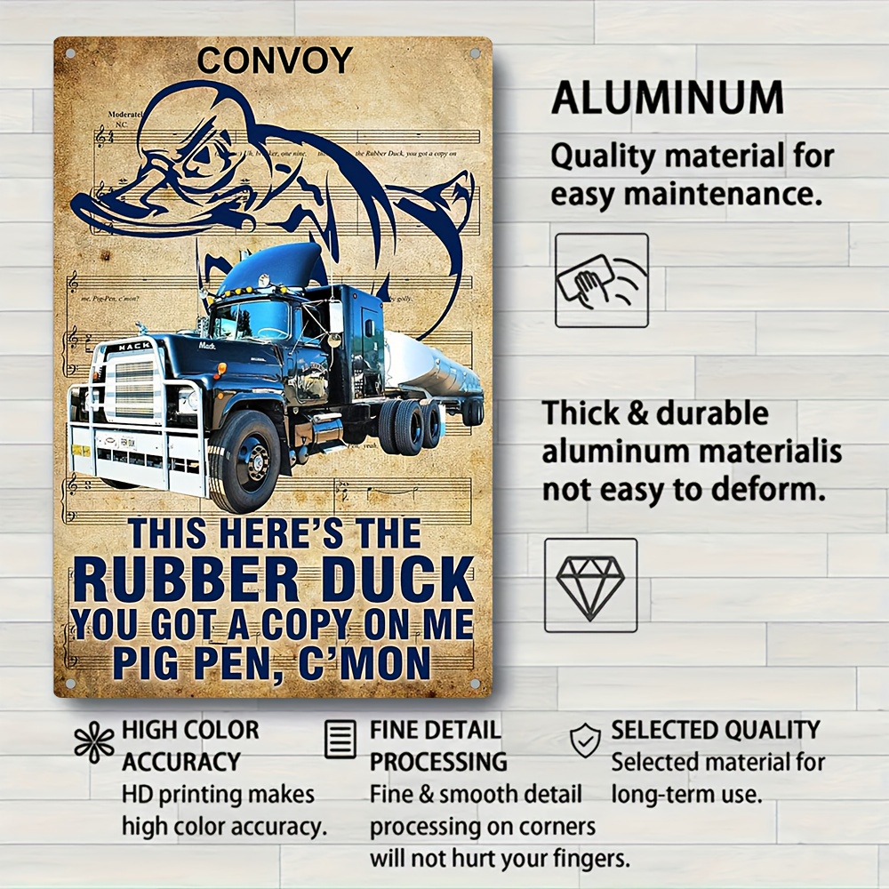 CONVOY Rubber Duck Mack Truck Wall Art