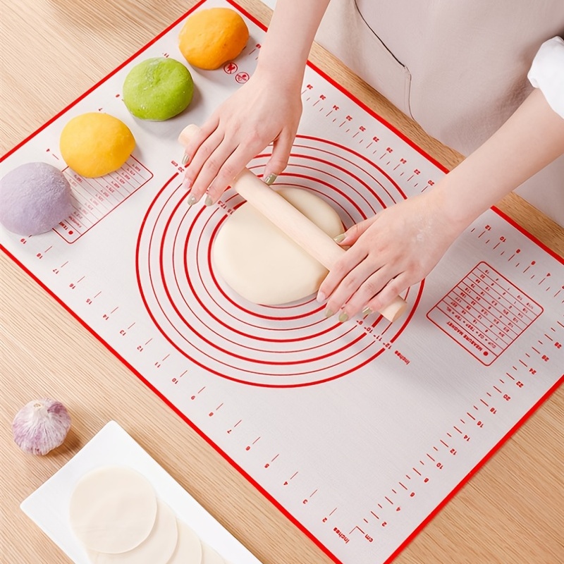 Silicone Baking Mat, Non-Stick Pastry Mat Extra Large with Measurements for Baking - Pizza Dough Rolling Mat, Counter Mat, Heat-Resistance, Size: 15.7
