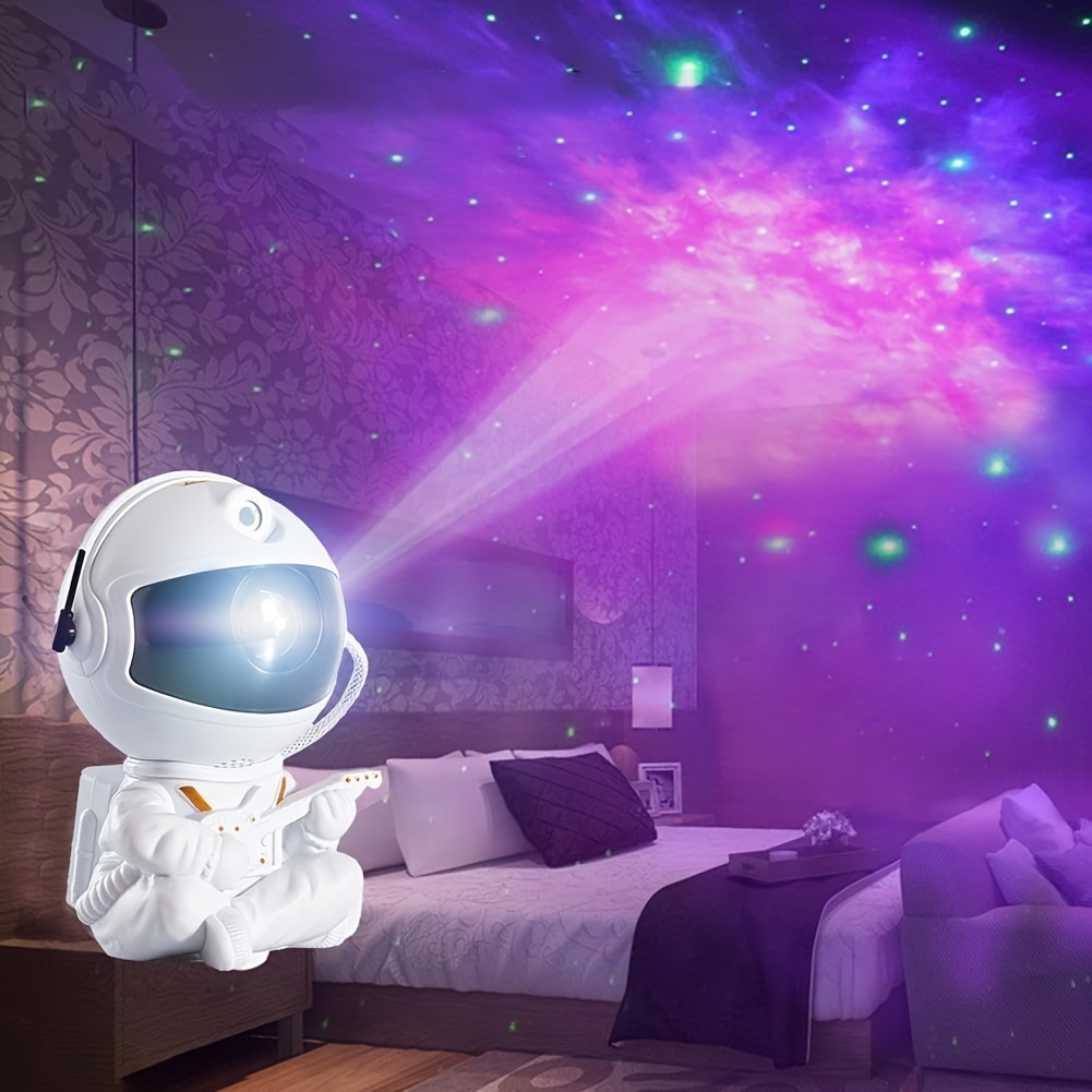 Proyector de estrellas de astronauta, luz nocturna para niños, luz
