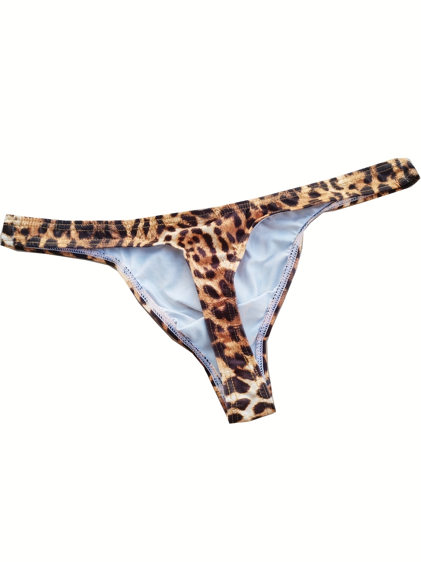 1pc Men's Leopard Print Sexy Slim Low Waist G-Strings & Thongs Underwear