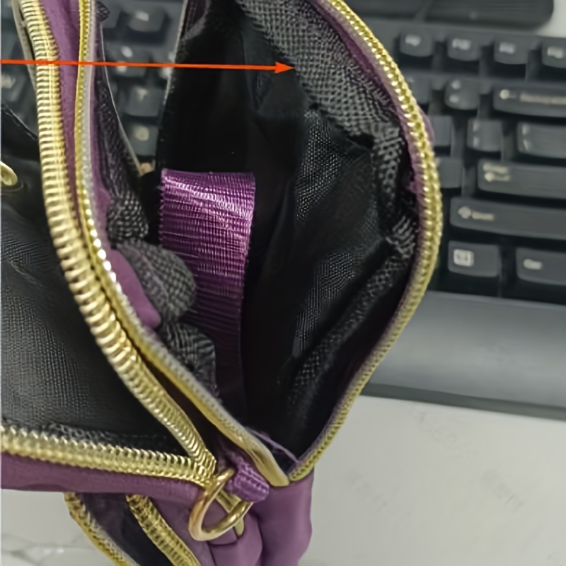 Nuevo Monedero Con Cremallera Lateral Horizontal De Gran Capacidad Y Bolso  Para Teléfono Móvil Con Un Patrón Clásico Elegante Y Un Bolso De Teléfono  Celular Cruzado A La Moda