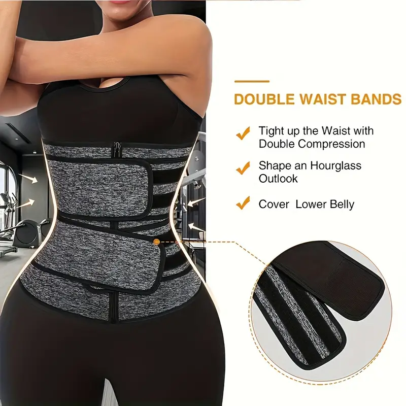 Plus Size Waist Trainer Zipper Fitness Tummy Women Waist - Temu Canada