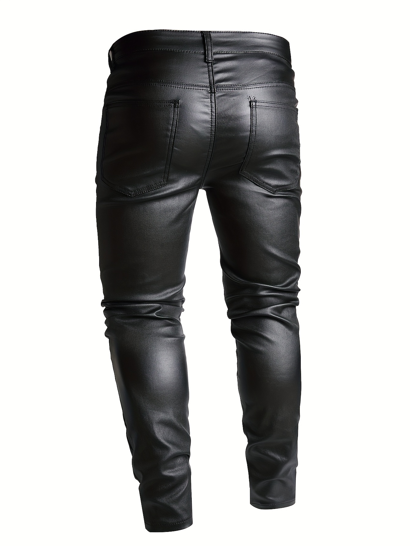 Leather skinny 2024 jeans mens