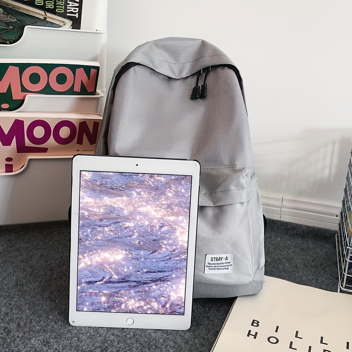 Casual Solid Backpack Travel Backpack School Bag